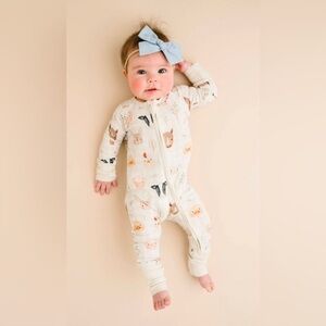 0-3 Months Little One Shop Farm Friends Bamboo Sleeper